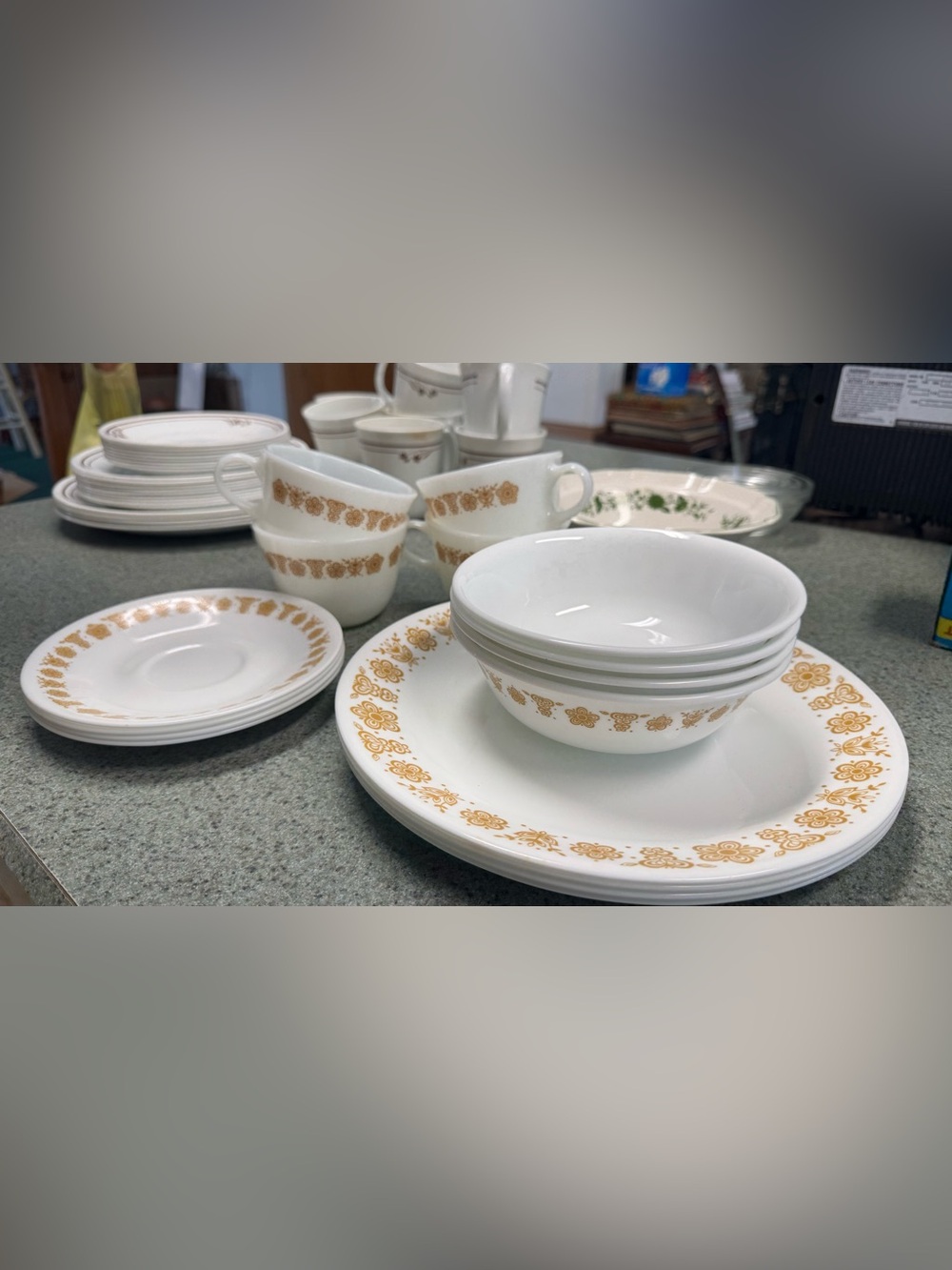 Vintage Corelle Butterfly Gold Dinnerware
